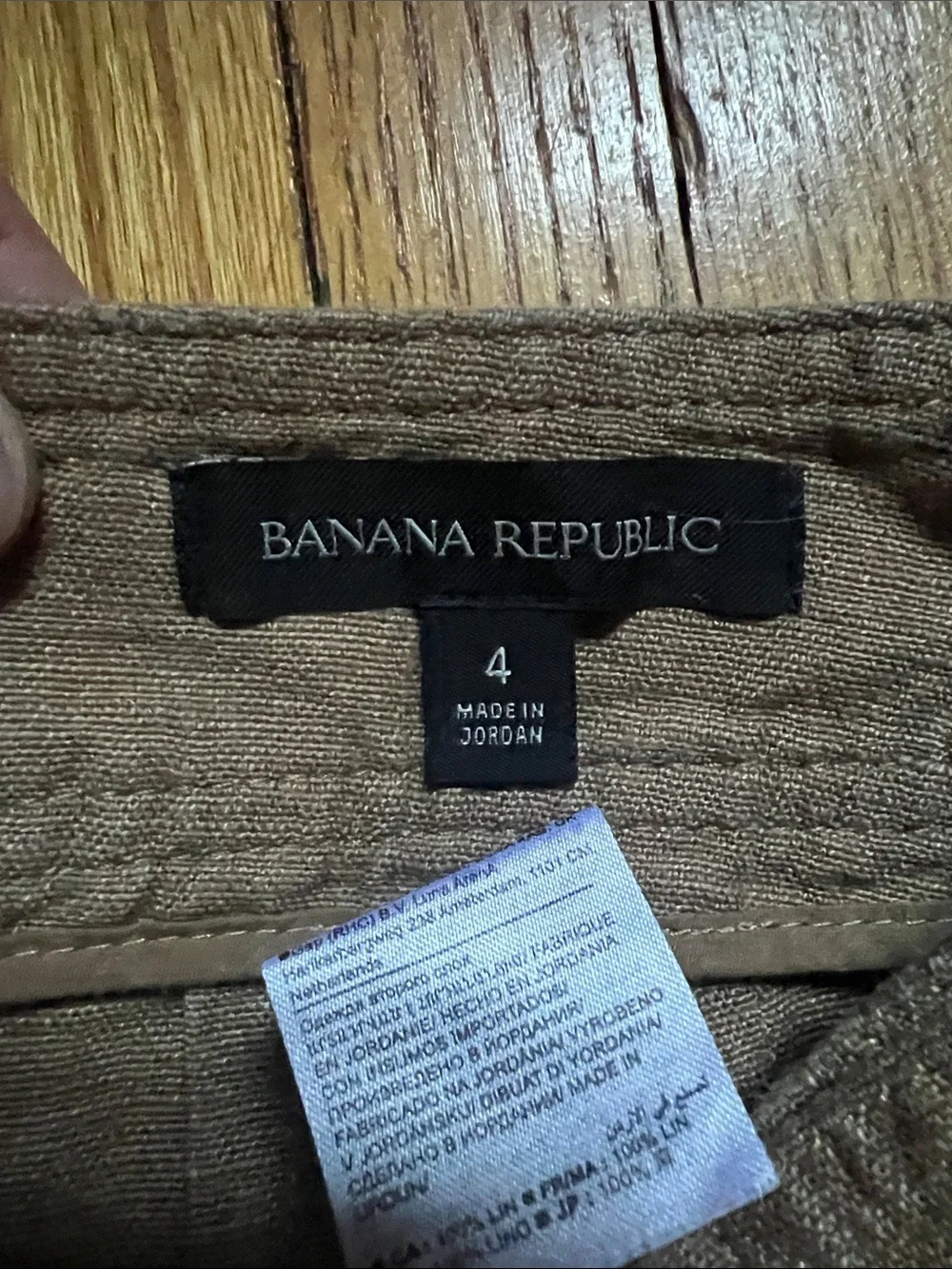 Banana Republic Wide-Leg Linen-Blend Pants in Taupe Brown